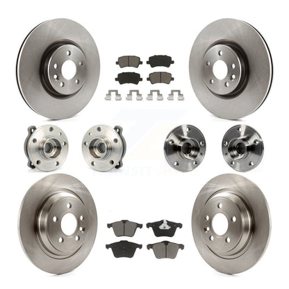 [Avant + Arrière] Kit d'ensemble roulement de roue et moyeu pour 2013-2014 Volvo S60 3.0L avec 336mm Diameter Rotor KBB-119244