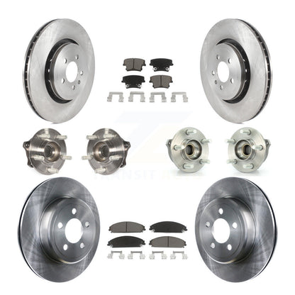 [Avant + Arrière] Kit d'ensemble roulement de roue et moyeu pour 2015-2018 Dodge Charger AWD avec 3.6L avec 355mm Diameter Rotor KBB-119260