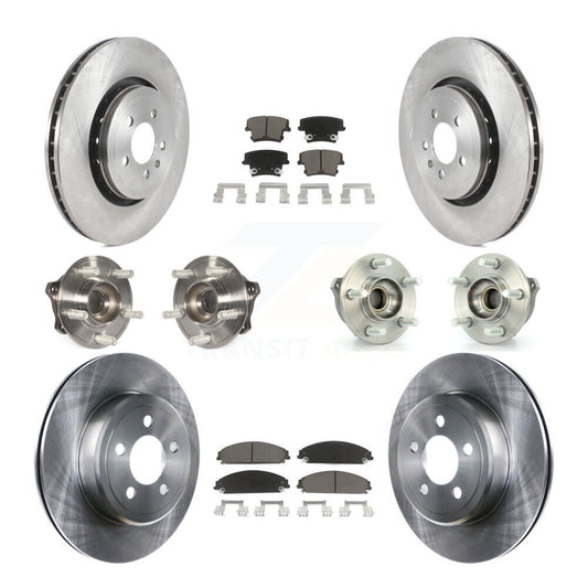 [Avant + Arrière] Kit d'ensemble roulement de roue et moyeu pour 2015-2018 Dodge Charger AWD avec 3.6L avec 355mm Diameter Rotor KBB-119260