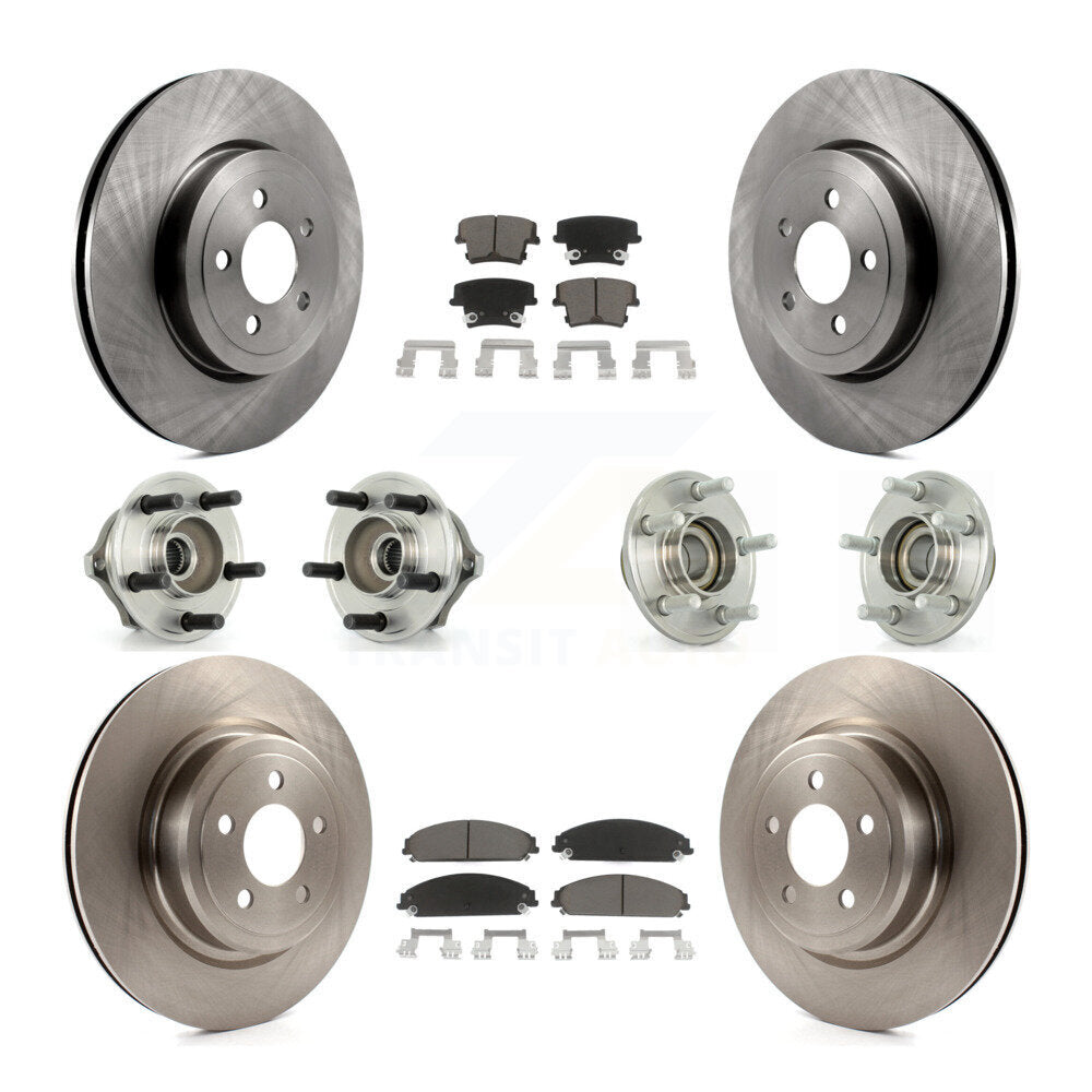 [Avant + Arrière] Kit d'ensemble roulement de roue et moyeu pour 2006-2008 Dodge Charger RWD avec 5.7L 3.5L avec Police Package KBB-119264