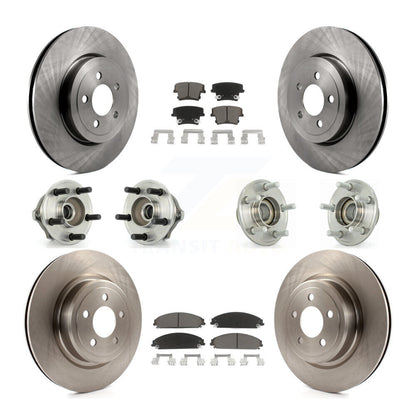 [Avant + Arrière] Kit d'ensemble roulement de roue et moyeu pour 2006-2008 Dodge Charger RWD avec 5.7L 3.5L avec Police Package KBB-119264