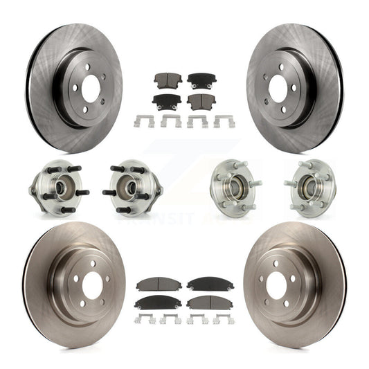 [Avant + Arrière] Kit d'ensemble roulement de roue et moyeu pour 2006-2008 Dodge Charger RWD avec 5.7L 3.5L avec Police Package KBB-119264