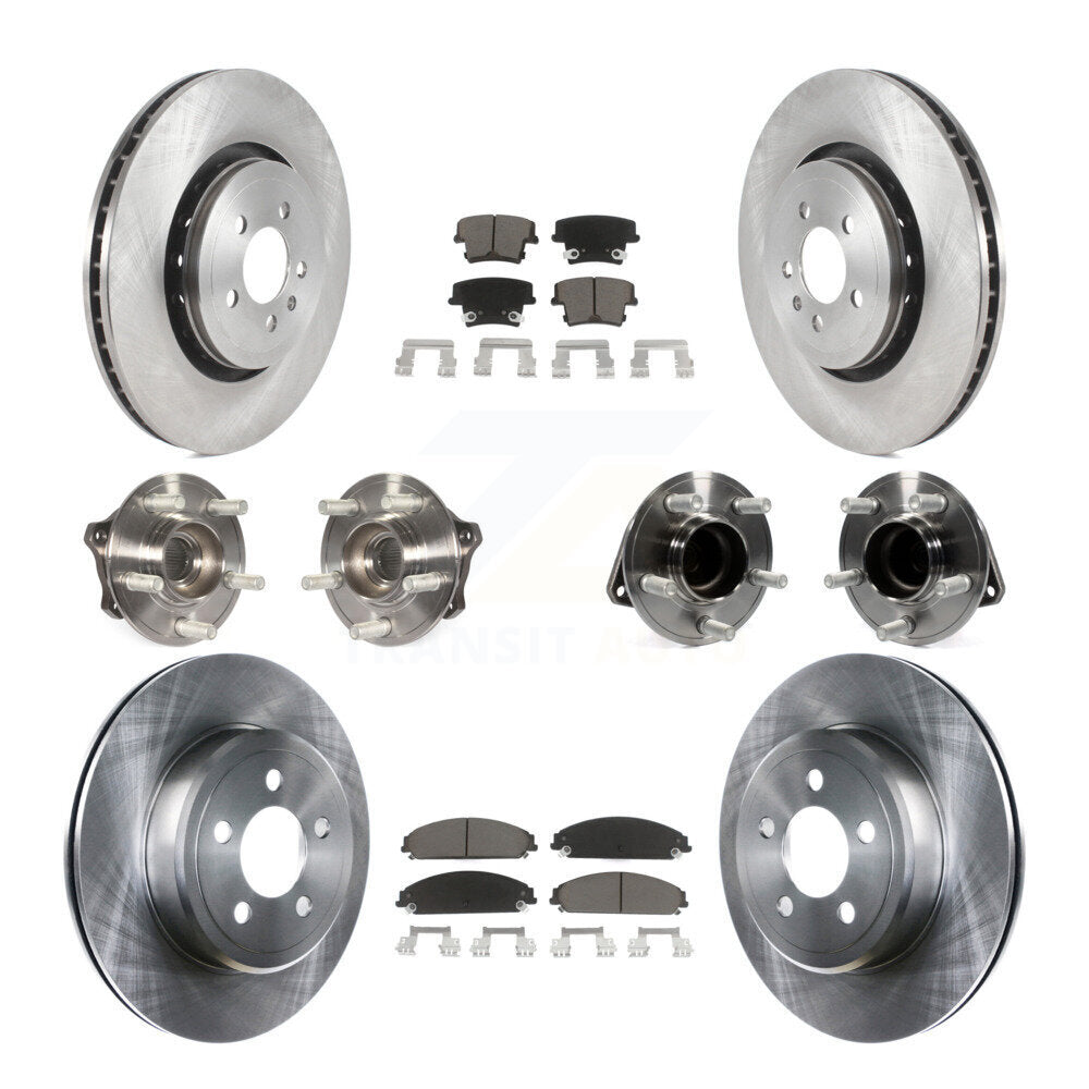 [Avant + Arrière] Kit d'ensemble roulement de roue et moyeu pour 2017-2018 Dodge Charger RWD avec 5.7L avec 355mm Diameter Rotor KBB-119268