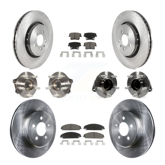 [Avant + Arrière] Kit d'ensemble roulement de roue et moyeu pour 2017-2018 Dodge Charger RWD avec 5.7L avec 355mm Diameter Rotor KBB-119268