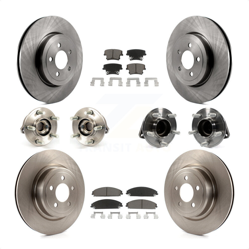 [Avant + Arrière] Kit d'ensemble roulement de roue et moyeu pour 2012-2013 Dodge Charger R T SE avec RWD 5.7L avec Police Package KBB-119271 par Transit Auto