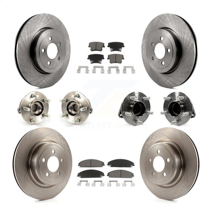 [Avant + Arrière] Kit d'ensemble roulement de roue et moyeu pour 2012-2013 Dodge Charger R T SE avec RWD 5.7L avec Police Package KBB-119271 par Transit Auto