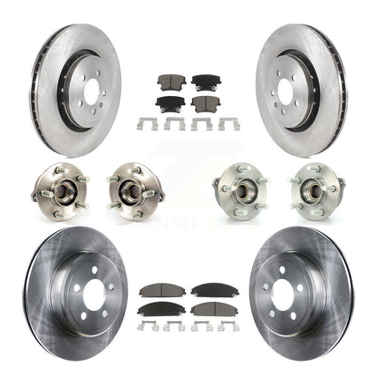 [Avant + Arrière] Kit d'ensemble roulement de roue et moyeu pour 2014 Dodge Charger AWD avec 3.6L avec 355mm Diameter Rotor KBB-119273