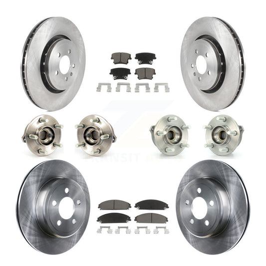 [Avant + Arrière] Kit d'ensemble roulement de roue et moyeu pour 2014 Dodge Charger AWD avec 3.6L avec 355mm Diameter Rotor KBB-119273