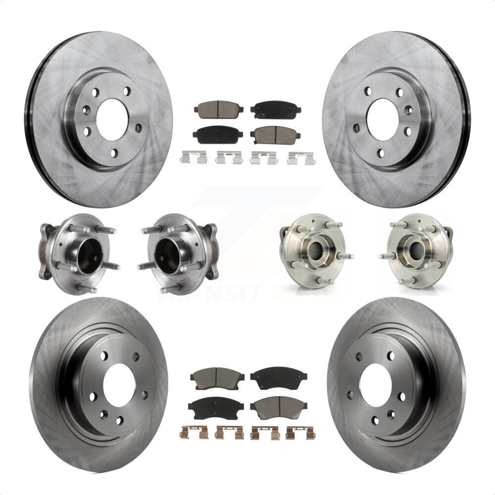 [Avant + Arrière] Kit d'ensemble roulement de roue et moyeu pour Chevrolet Cruze Buick Verano Volt KBB-119291 par Transit Auto