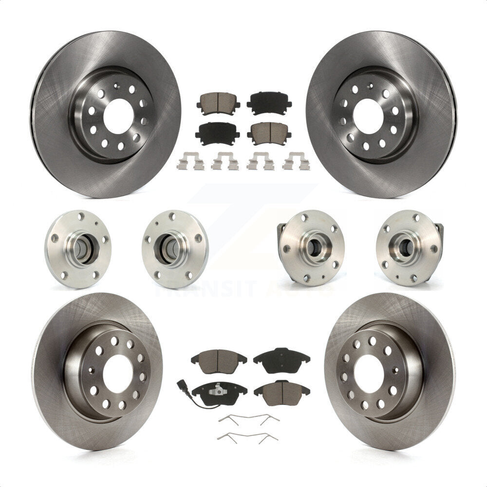 [Avant + Arrière] Kit d'ensemble roulement de roue et moyeu pour 2007-2008 Volkswagen Eos 3 Bolt Mounting Flange KBB-119295 par Transit Auto