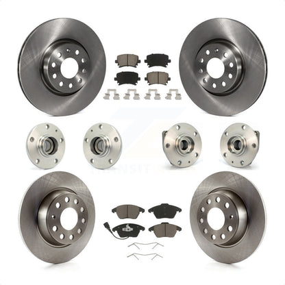 [Avant + Arrière] Kit d'ensemble roulement de roue et moyeu pour 2007-2008 Volkswagen Eos 3 Bolt Mounting Flange KBB-119295 par Transit Auto