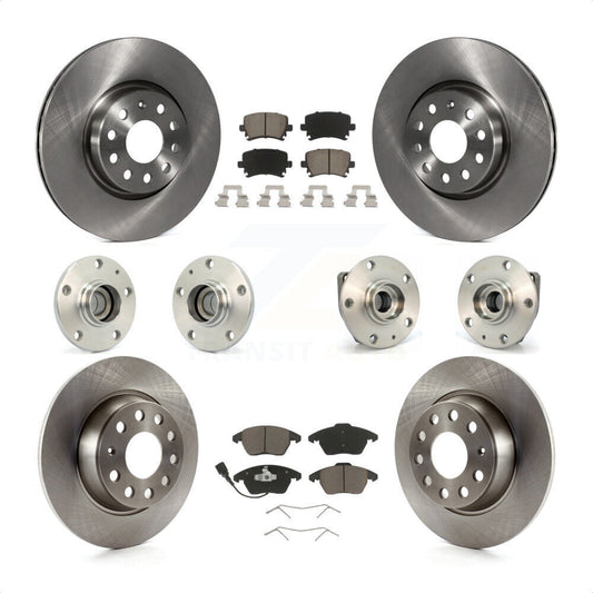 [Avant + Arrière] Kit d'ensemble roulement de roue et moyeu pour 2007-2008 Volkswagen Eos 3 Bolt Mounting Flange KBB-119295 par Transit Auto