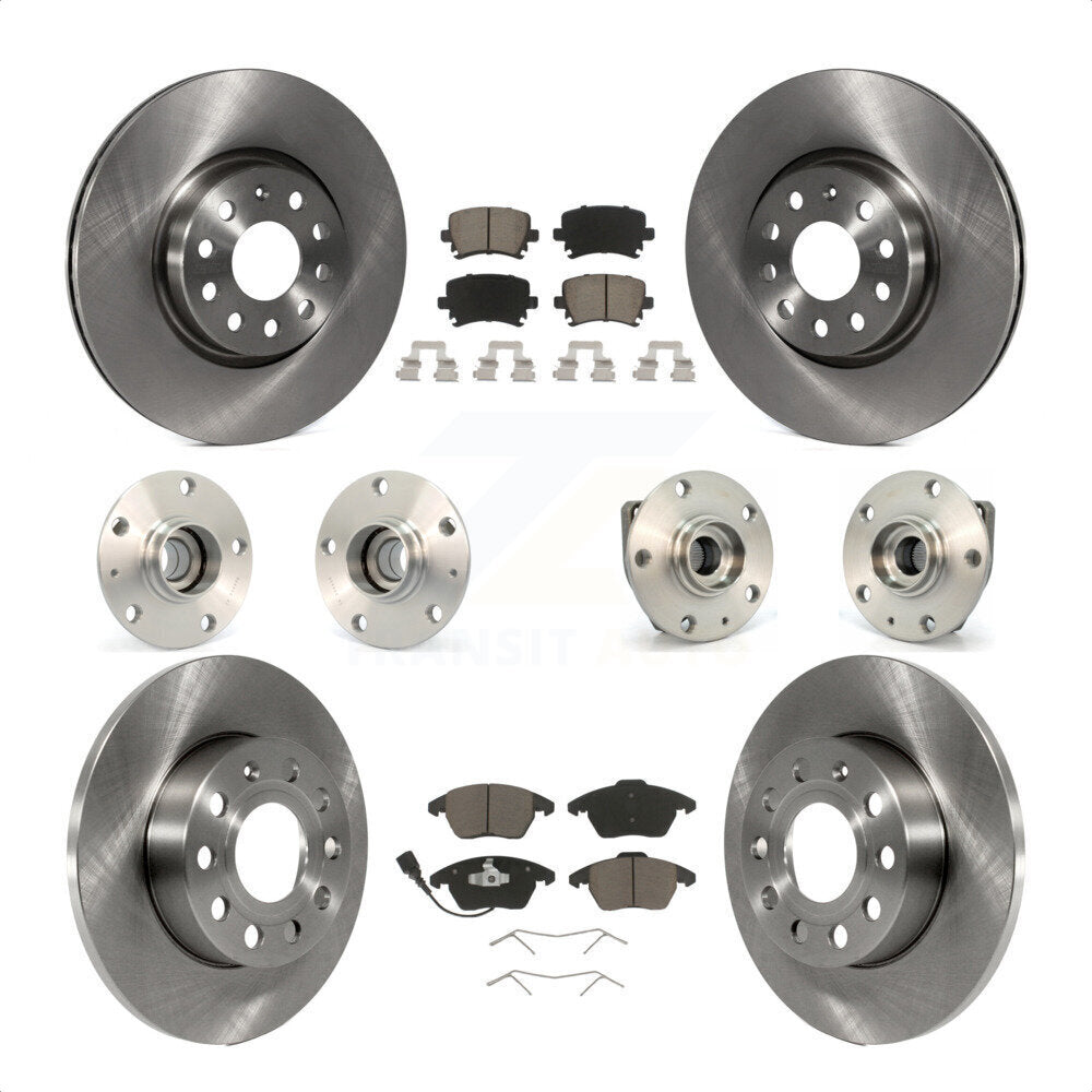 [Avant + Arrière] Kit d'ensemble roulement de roue et moyeu pour 2008 Audi A3 FWD From Chassis VIN #8P8057779 KBB-119304 par Transit Auto
