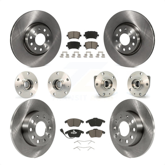 [Avant + Arrière] Kit d'ensemble roulement de roue et moyeu pour 2008 Audi A3 FWD From Chassis VIN #8P8057779 KBB-119304 par Transit Auto