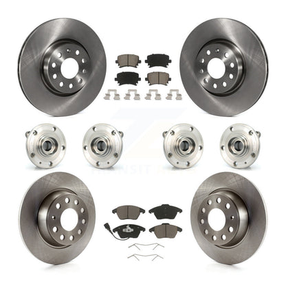 [Avant + Arrière] Kit d'ensemble roulement de roue et moyeu pour 2008 Audi A3 Quattro avec 286mm Diameter Rotor KBB-119308