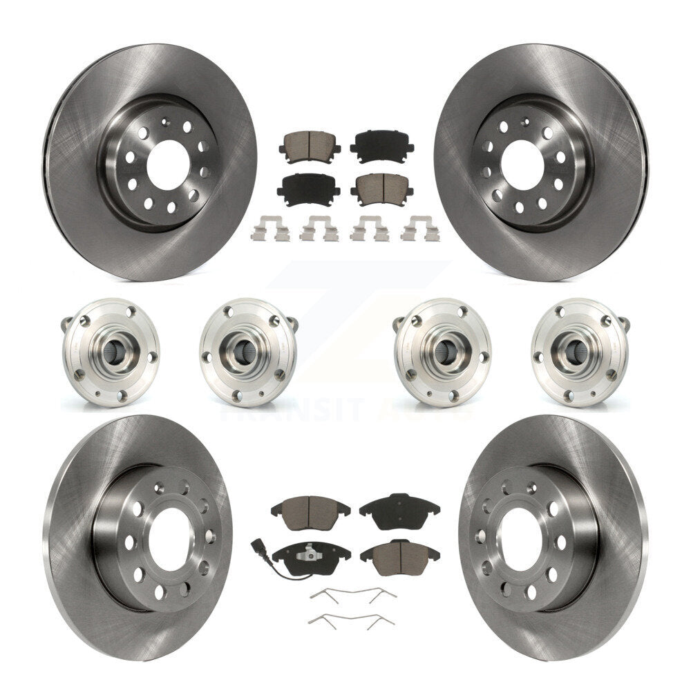 [Avant + Arrière] Kit d'ensemble roulement de roue et moyeu pour 2008 Audi A3 Quattro avec 260mm Diameter Rotor KBB-119309