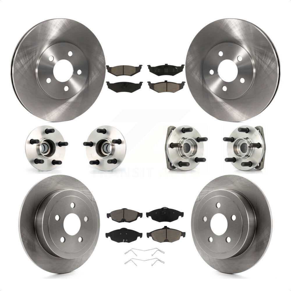 [Avant + Arrière] Kit d'ensemble roulement de roue et moyeu pour 2001-2004 Dodge Stratus Sedan avec Non-ABS KBB-119315 par Transit Auto
