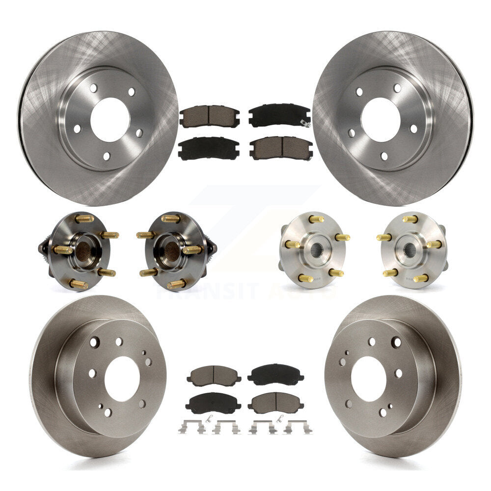 [Avant + Arrière] Kit d'ensemble roulement de roue et moyeu pour 2004-2006 Mitsubishi Galant 2.4L avec 4-Wheel ABS KBB-119316