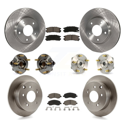 [Avant + Arrière] Kit d'ensemble roulement de roue et moyeu pour 2004-2006 Mitsubishi Galant 2.4L avec 4-Wheel ABS KBB-119316
