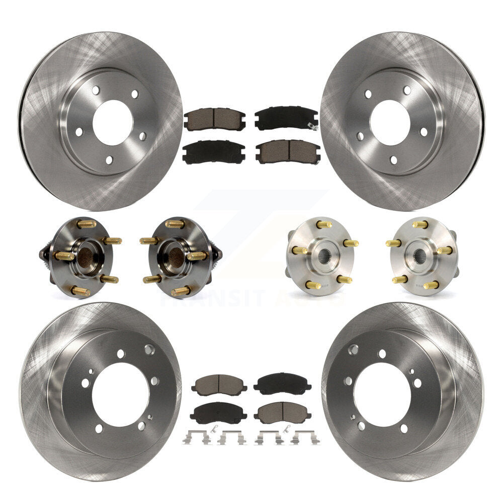 [Avant + Arrière] Kit d'ensemble roulement de roue et moyeu pour 2005 Mitsubishi Eclipse rear brakes avec 4-Wheel ABS KBB-119317