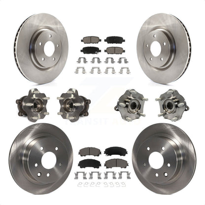 [Avant + Arrière] Kit d'ensemble roulement de roue et moyeu pour Nissan Rogue KBB-119330 par Transit Auto