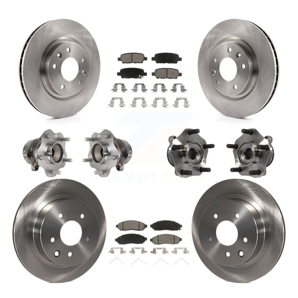 [Avant + Arrière] Kit d'ensemble roulement de roue et moyeu pour 2015 Nissan LEAF Vehicles Manufactured In Japan KBB-119333