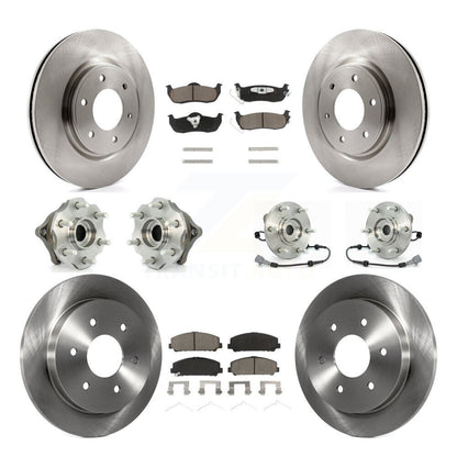 [Avant + Arrière] Kit d'ensemble roulement de roue et moyeu pour 2008 Nissan Armada AWD 4WD avec Internal ABS KBB-119342