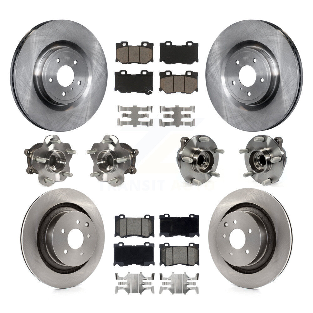 [Avant + Arrière] Kit d'ensemble roulement de roue et moyeu pour INFINITI G37 Nissan 370Z Q60 KBB-119344