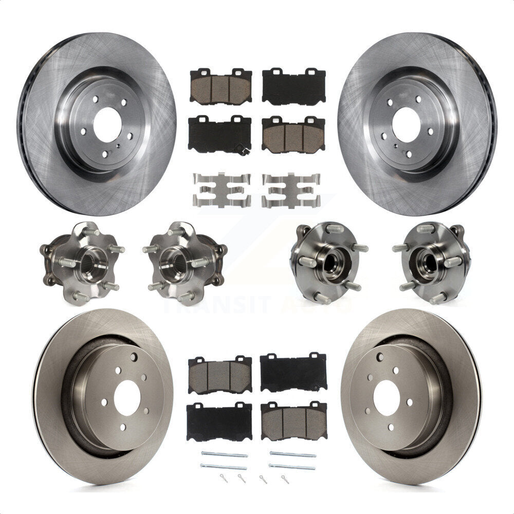 [Avant + Arrière] Kit d'ensemble roulement de roue et moyeu pour INFINITI Q50 M37 Q70 Q70L QX70 M56 KBB-119345 par Transit Auto