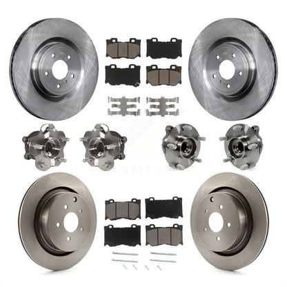 [Avant + Arrière] Kit d'ensemble roulement de roue et moyeu pour INFINITI Q50 M37 Q70 Q70L QX70 M56 KBB-119345 par Transit Auto