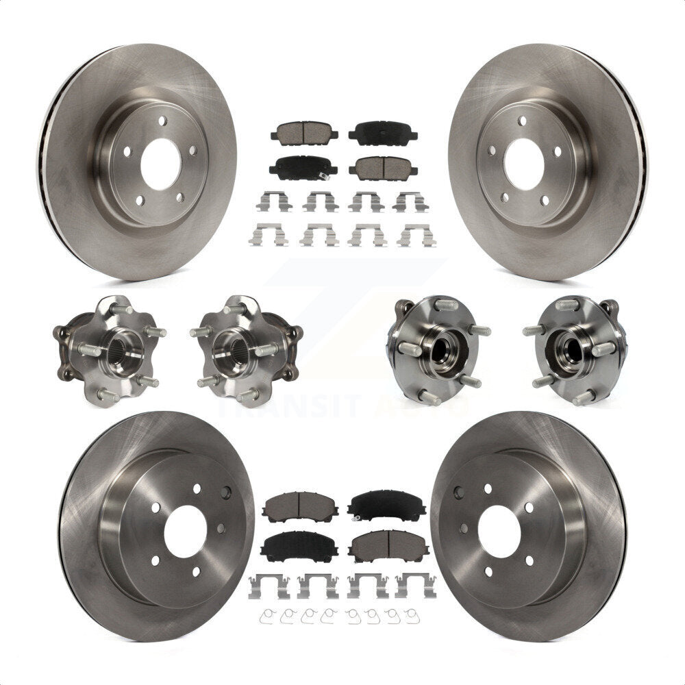 [Avant + Arrière] Kit d'ensemble roulement de roue et moyeu pour INFINITI Q50 Base Premium avec RWD KBB-119347 par Transit Auto