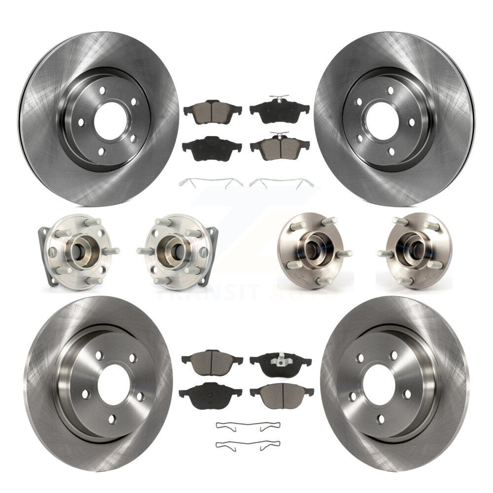 [Avant + Arrière] Kit d'ensemble roulement de roue et moyeu pour 2005-2010 Volvo S40 V50 avec 300mm Diameter Rotor AWD KBB-119370
