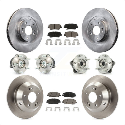 [Avant + Arrière] Kit d'ensemble roulement de roue et moyeu pour 2013-2014 Hyundai Santa Fe FWD avec 3.3L avec ABS Brakes KBB-119386 par Transit Auto