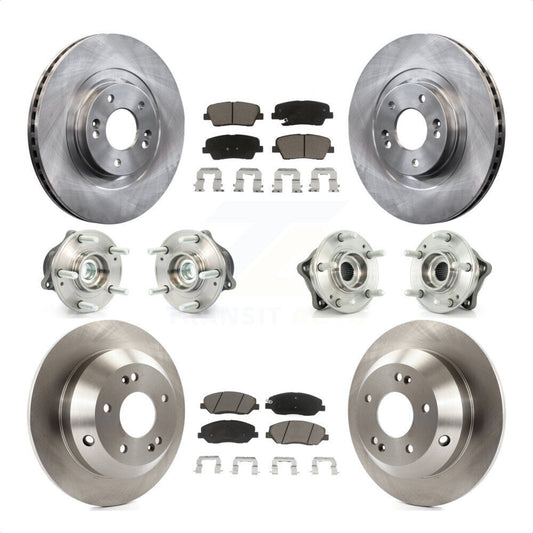 [Avant + Arrière] Kit d'ensemble roulement de roue et moyeu pour 2013-2014 Hyundai Santa Fe FWD avec 3.3L avec ABS Brakes KBB-119386 par Transit Auto