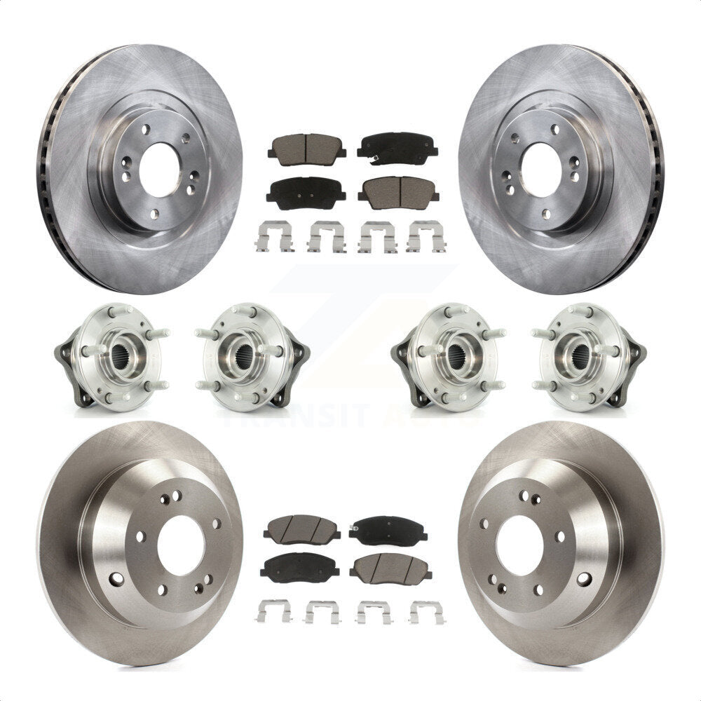 [Avant + Arrière] Kit d'ensemble roulement de roue et moyeu pour 2013-2014 Hyundai Santa Fe AWD avec 3.3L avec ABS Brakes KBB-119387 par Transit Auto
