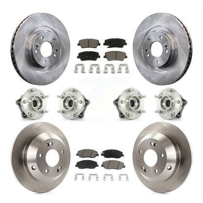 [Avant + Arrière] Kit d'ensemble roulement de roue et moyeu pour 2013-2014 Hyundai Santa Fe AWD avec 3.3L avec ABS Brakes KBB-119387 par Transit Auto