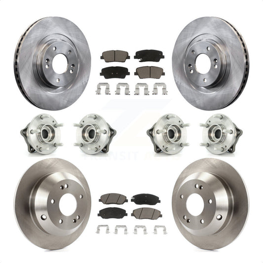 [Avant + Arrière] Kit d'ensemble roulement de roue et moyeu pour 2013-2014 Hyundai Santa Fe AWD avec 3.3L avec ABS Brakes KBB-119387 par Transit Auto