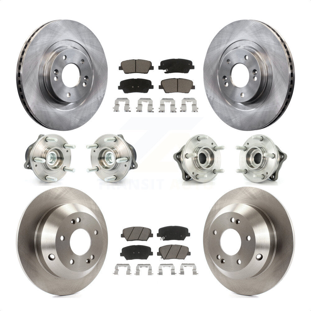 [Avant + Arrière] Kit d'ensemble roulement de roue et moyeu pour 2013-2014 Hyundai Santa Fe Sport FWD avec 2.4L 2.0L KBB-119396 par Transit Auto