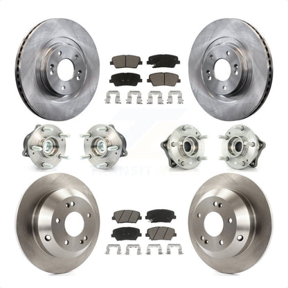 [Avant + Arrière] Kit d'ensemble roulement de roue et moyeu pour 2013-2014 Hyundai Santa Fe Sport FWD avec 2.4L 2.0L KBB-119396 par Transit Auto