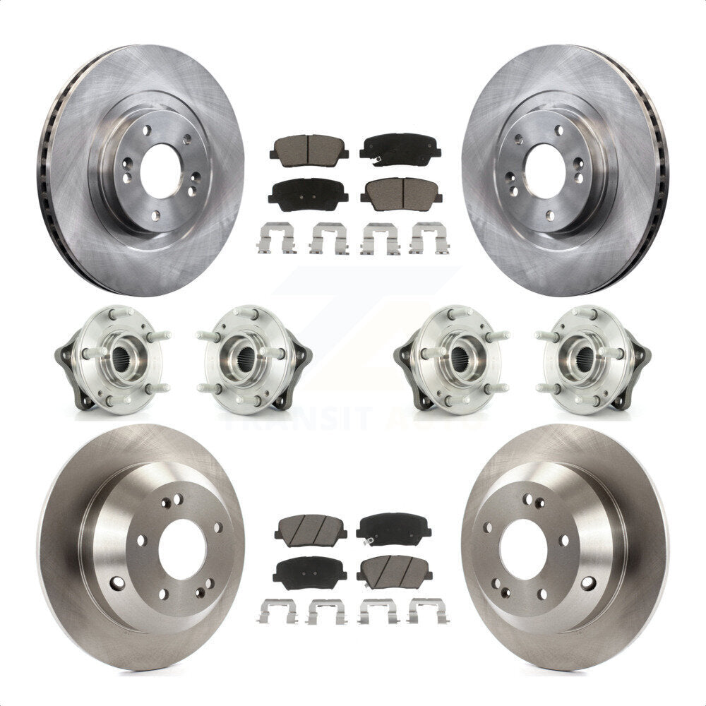 [Avant + Arrière] Kit d'ensemble roulement de roue et moyeu pour 2013-2014 Hyundai Santa Fe Sport AWD avec 2.4L 2.0L KBB-119397 par Transit Auto