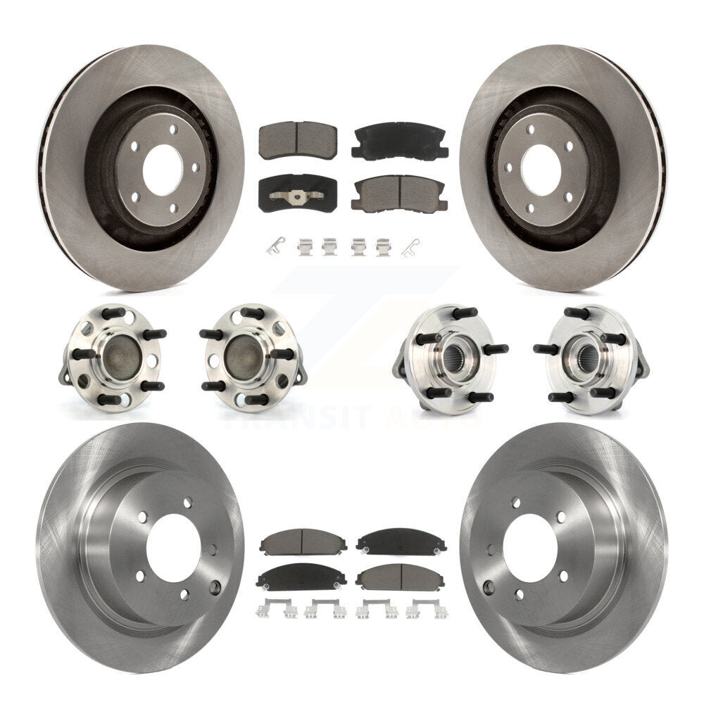 [Avant + Arrière] Kit d'ensemble roulement de roue et moyeu pour 2009 Dodge Caliber SRT-4 avec 4-Wheel ABS KBB-119404