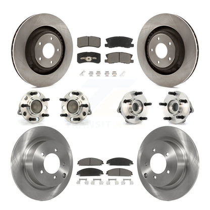 [Avant + Arrière] Kit d'ensemble roulement de roue et moyeu pour 2009 Dodge Caliber SRT-4 avec 4-Wheel ABS KBB-119404
