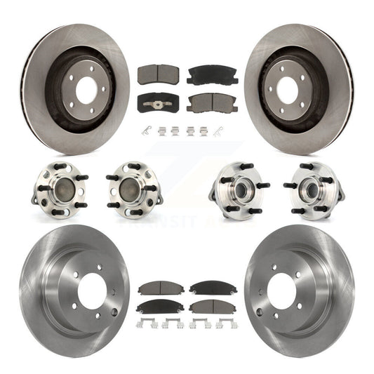 [Avant + Arrière] Kit d'ensemble roulement de roue et moyeu pour 2009 Dodge Caliber SRT-4 avec 4-Wheel ABS KBB-119404