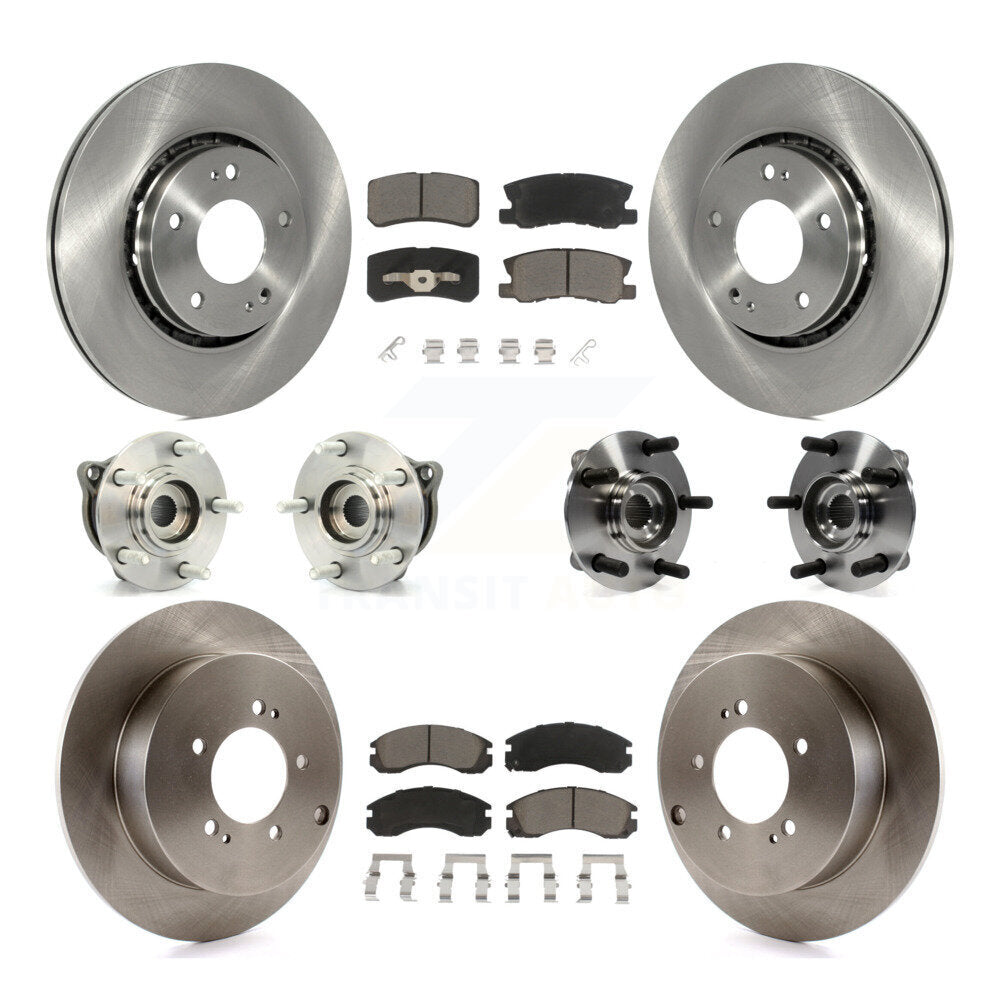 [Avant + Arrière] Kit d'ensemble roulement de roue et moyeu pour 2010-2011 Mitsubishi Lancer Ralliart Sportback avec AWD KBB-119405