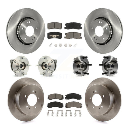 [Avant + Arrière] Kit d'ensemble roulement de roue et moyeu pour 2010-2011 Mitsubishi Lancer Ralliart Sportback avec AWD KBB-119405