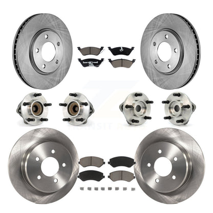 [Avant + Arrière] Kit d'ensemble roulement de roue et moyeu pour 2006 Dodge Grand Caravan Drum rear brakes avec 4-Wheel ABS KBB-119410