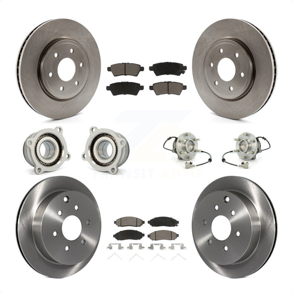 [Avant + Arrière] Kit d'ensemble roulement de roue et moyeu pour 2006-2007 Nissan Xterra RWD avec Automatic transmission KBB-119414 par Transit Auto