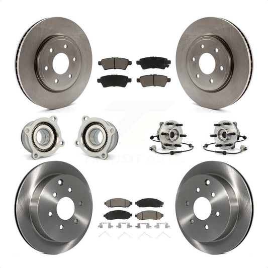 [Avant + Arrière] Kit d'ensemble roulement de roue et moyeu pour 2006-2007 Nissan Xterra 4WD avec Automatic transmission KBB-119415 par Transit Auto
