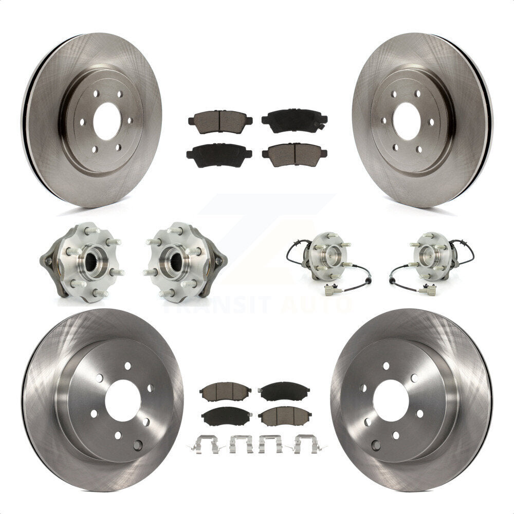 [Avant + Arrière] Kit d'ensemble roulement de roue et moyeu pour 2008-2012 Nissan Pathfinder RWD avec 5.6L KBB-119418 par Transit Auto