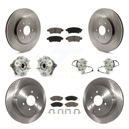 [Avant + Arrière] Kit d'ensemble roulement de roue et moyeu pour 2008-2012 Nissan Pathfinder RWD avec 5.6L KBB-119418 par Transit Auto